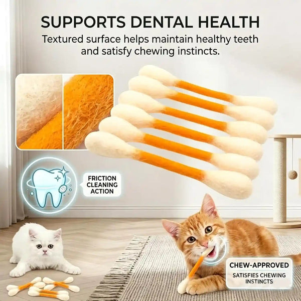 6 PCS Swabs Cat Toys with Catnip,Cat Qtip Toy,Cotton Swabs Cat Toys with Catnip,Durable for Chew,Interactive Kitty Kick Sticks for Cat Lovers Gift,Sturdy Teething Chew Toy (Colorful)4