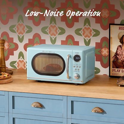 COMFEE' Retro Countertop Microwave Oven, 0.7 Cu.Ft., 700W, Green | 11 Power Levels, 6 Presets, Child Lock, Mute, for Apartment, Dorm, Office3