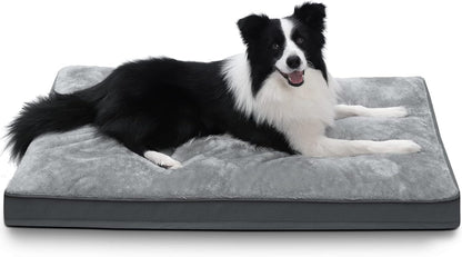 Dog Crate Bed Waterproof Deluxe Plush Dog Beds with Removable Washable Cover Anti-Slip Bottom Pet Sleeping Mattress for Large, Medium, Jumbo, Small Dogs, 41 X 27 Inch, Gray20