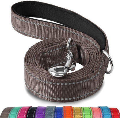 Joytale Reflective Dog Leash for Medium & Large Dogs, 6 FT X 1", Black | Heavy Duty Nylon Webbing, Padded Handle for Comfort, Visible at Night, for Walking & Training8