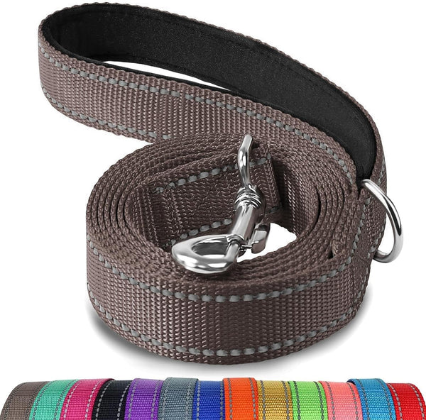 Joytale Reflective Dog Leash for Medium & Large Dogs, 6 FT X 1", Black | Heavy Duty Nylon Webbing, Padded Handle for Comfort, Visible at Night, for Walking & Training8