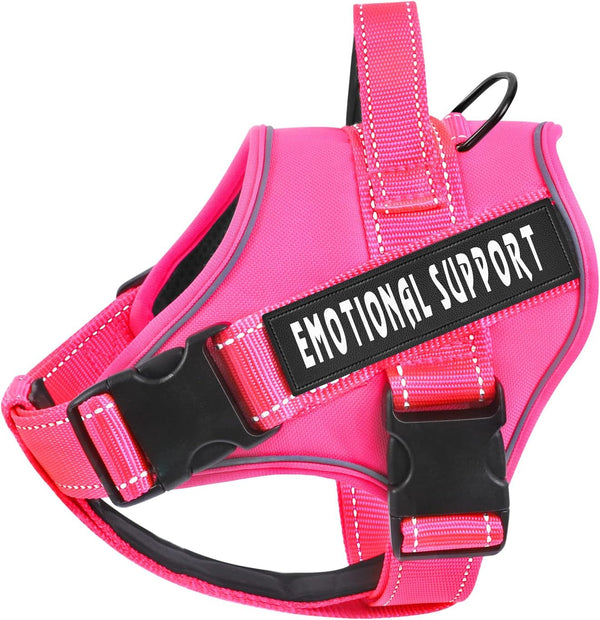 Voopet Service Dog Harness, Emotional Support Pet Vest Harness, Reflective Breathable & Adjustable No Pull ESA Harness for Small Medium Large Dogs (With 4 PCS Removeable Tags),Xx Small (Pack of 1)11