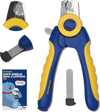 PETHROOM Professional Dog Nail Clipper with Safety Guard, Avoid Overcutting | Adjustable Cutting Length 1–3Mm, Durable Stainless Steel Pet Nail Trimmer for Small, Medium & Large Dogs and Cats1