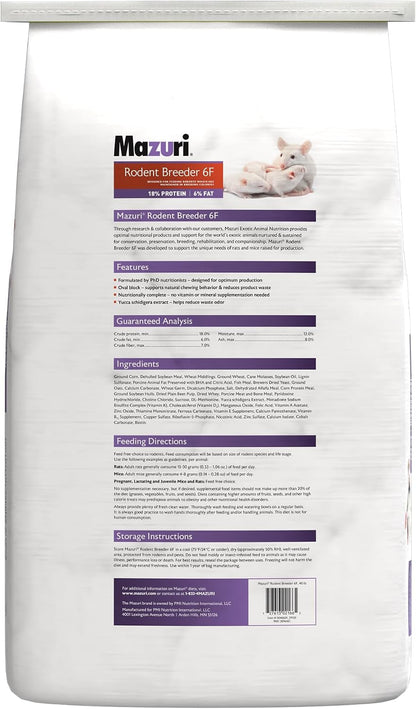 Mazuri Rodent Breeder 6F Diet | Rat Food and Mouse Food (40 LB)2