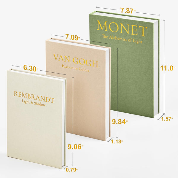 Aesthetic Decorative Books, Set of 3 Linen Faux Book Boxes, Sage | Stylish Storage Boxes for Home Decor, Photo Organization, & Keepsakes, Faux Books for Coffee Tables, Bookshelves, or Mantles2