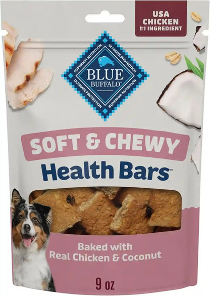 Blue Buffalo Soft & Chewy Health Bars, Baked with Real Chicken & Mixed Berries, Natural Dog Treats Enhanced with Vitamins and Minerals, 9 Oz. Bag14