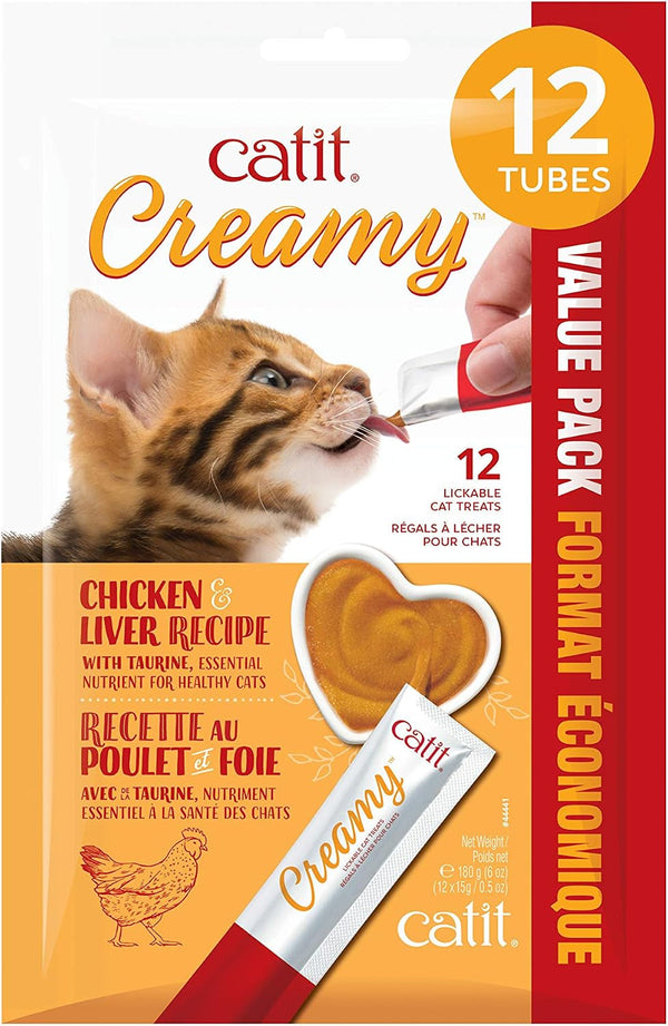Catit Creamy Lickable Cat Treat – Hydrating and Healthy Treat for Cats of All Ages - Assortment, 72-Pack16
