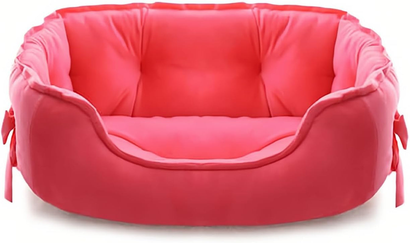 cute-princess-dog-bed-pink-puppy-bed-for-small-dogs-breathable-cat-couch-bowknot-pet-cushion-comfortable-kitten-nest-girl-doggy-sofa-waterproof-bottom-pink