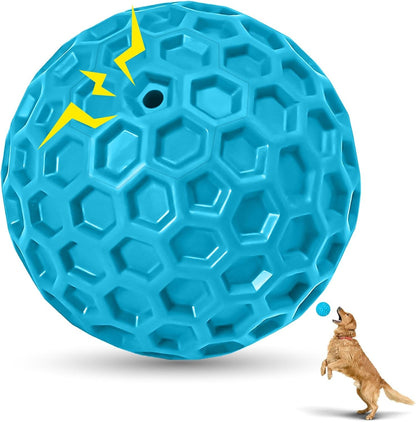 2 Pack Indestructible Squeaky Dog Balls for Aggressive Chewers, Interactive Dog Toys for Teething, Relieving Anxiety. Chew Toy for Large, Medium Breeds, Outdoor Rubber Balls.9