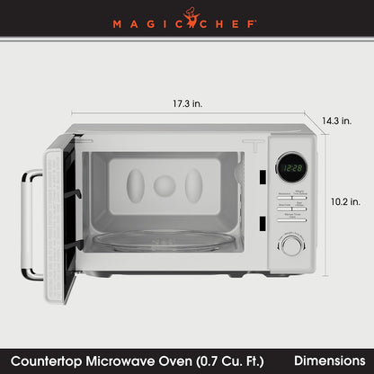 0.7 Cu. Ft. Retro Countertop Microwave in White3