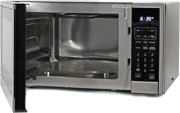 3-In-1 Microwave Air Fryer Convection Oven 1000-Watts with 10 Power Levels and 12 Presets, Speed Defrost, Electronic Control Panel and Glass Turntable, 1.3-Cu.Ft., Stainless Steel9