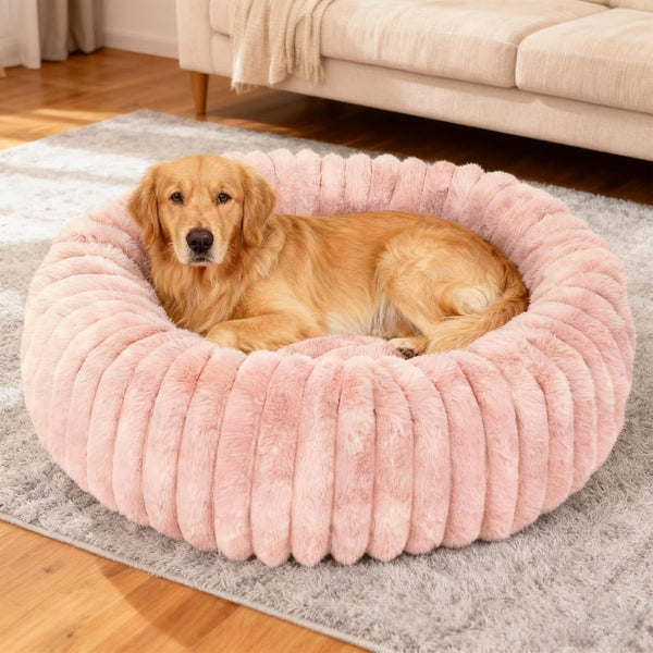 Washable Small Cat Dog Bed,Puppy Bed Cat Beds for Indoor Cats(Grey,S) | Calming anti Anxiety round Donut Dog Bed,Cute Fluffy Puppy Dogs Beds for Small Dogs, Anti-Slip Comfort Pet Bed19