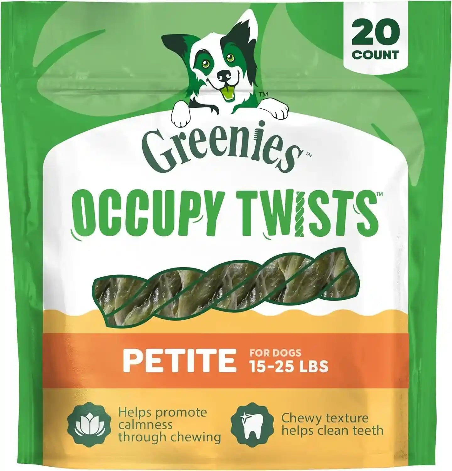 greenies-occupy-twists-petite-breed-dog-treats-chicken-flavor-10-count-for-dogs-15-25-lbs-rawhide-free-promotes-calmness-helps-clean-teeth-reduces-plaque-highly-digestible-8-75-oz