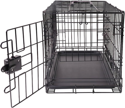 Amazon Basics Portable, Foldable Metal Wire Dog Crate with Removable Tray, Single Door, Divider Panel, Quick Setup, 30 X 19 X 21 In, Black3