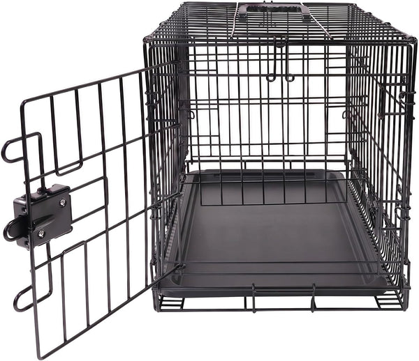 Amazon Basics Portable, Foldable Metal Wire Dog Crate with Removable Tray, Single Door, Divider Panel, Quick Setup, 30 X 19 X 21 In, Black3