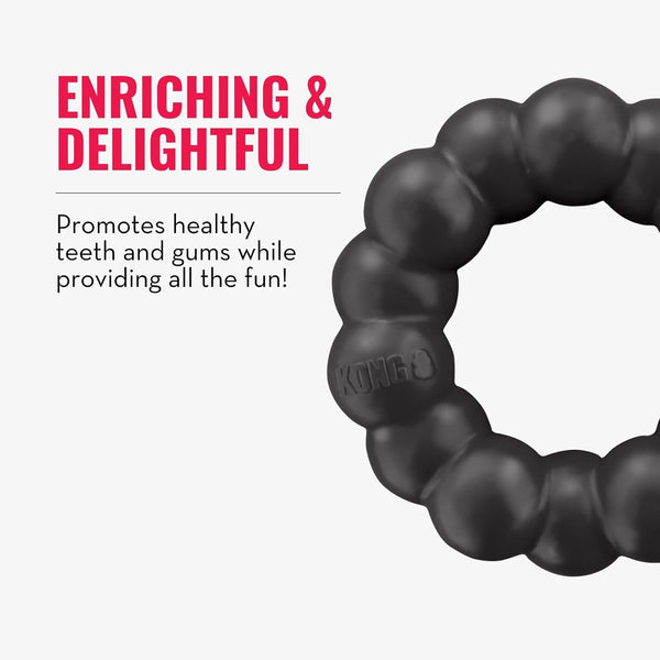 KONG Extreme Ring - Durable Natural Rubber Ring Toy for Healthy Chewing Habits - Chew Toy Supports Dog Dental Health - Dog Toy Supports Instincts during Playtime - for XL Dogs7