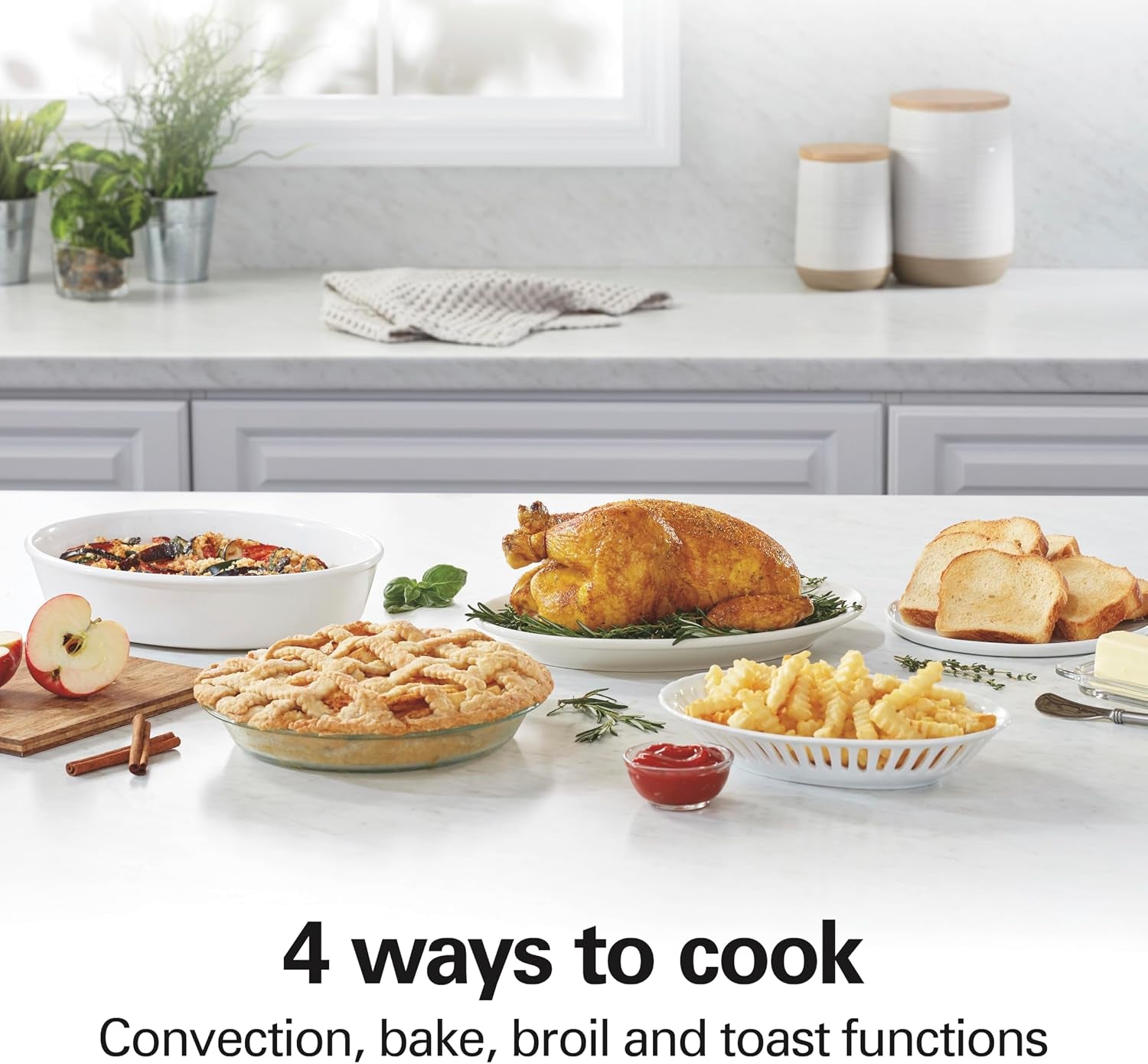 easy-reach-6-slice-countertop-convection-toaster-oven-roll-top-door-for-easy-access-bake-broil-toast-functions-150-to-450ºf-adjustable-temp-auto-shutoff-silver