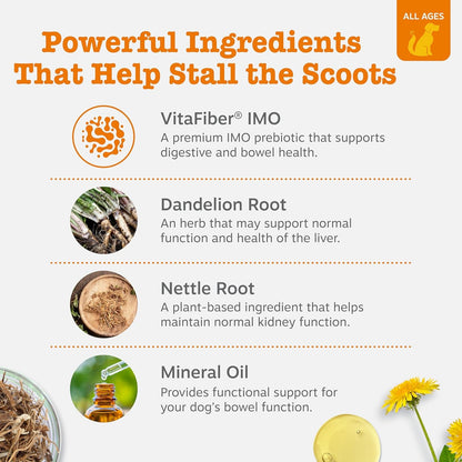 Zesty Paws Scoot Away Soft Chews - Healthy Bowel Function with Bromelain, Vita Fiber for Dogs, & Dandelion Root for Dog Digestive Support and Gut Health - 90 Soft Chews3