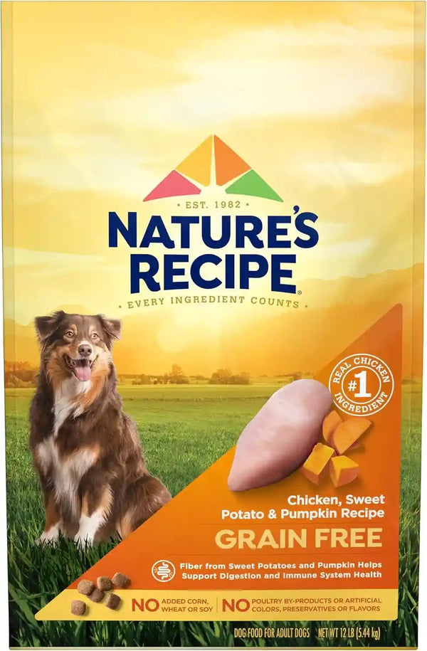Nature’S Recipe Grain Free Chicken, Sweet Potato & Pumpkin Recipe Dry Dog Food, 24 Lb. Bag11