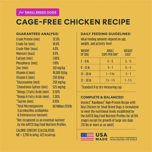 Instinct Rawboost Small Breed, Natural Dry Dog Food with Freeze-Dried Pieces, High Protein, Grain-Free Recipe - Real Chicken, 3.5 Lb. Bag7