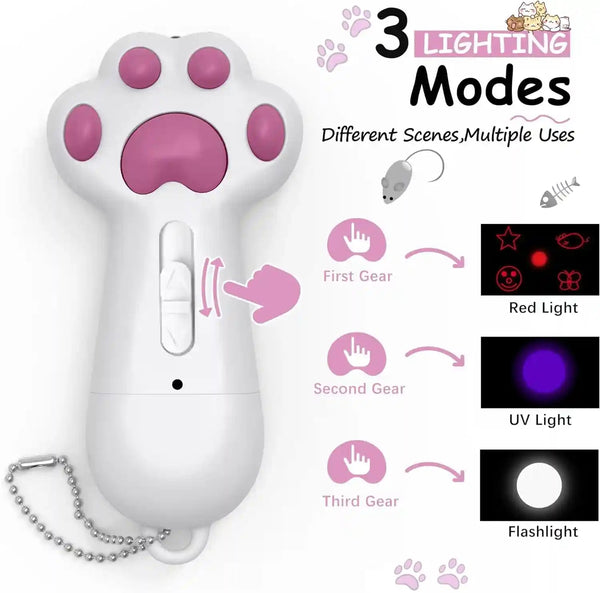 FYNIGO Interactive Cat Toys for Indoor Cats and Dogs,7 in 1 USB Rechargeable Cat Teaser Toy for Chasing and Exercise2