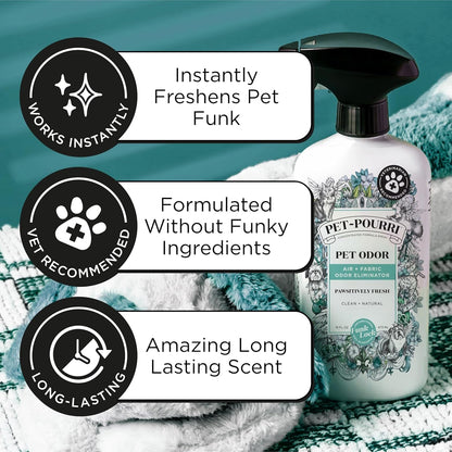 Pet-Pourri Pawsitively Fresh Pet Odor Deodorizer Spray, 16 Fl Oz, up to 800 Uses, Air + Fabric Odor Remover with Essential Oils & Plant Based Ingredients, Vet Recommended, Pineapple, Jasmine & Pear4