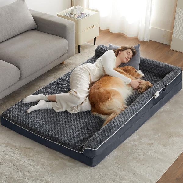 BFPETHOME Orthopedic Dog Beds for Large Dogs-Waterproof Sofa Dog Bed with Removable Washable Cover, Big Pet Bed with Waterproof Lining and Nonskid Bottom,Pet Bed for Large Dogs22