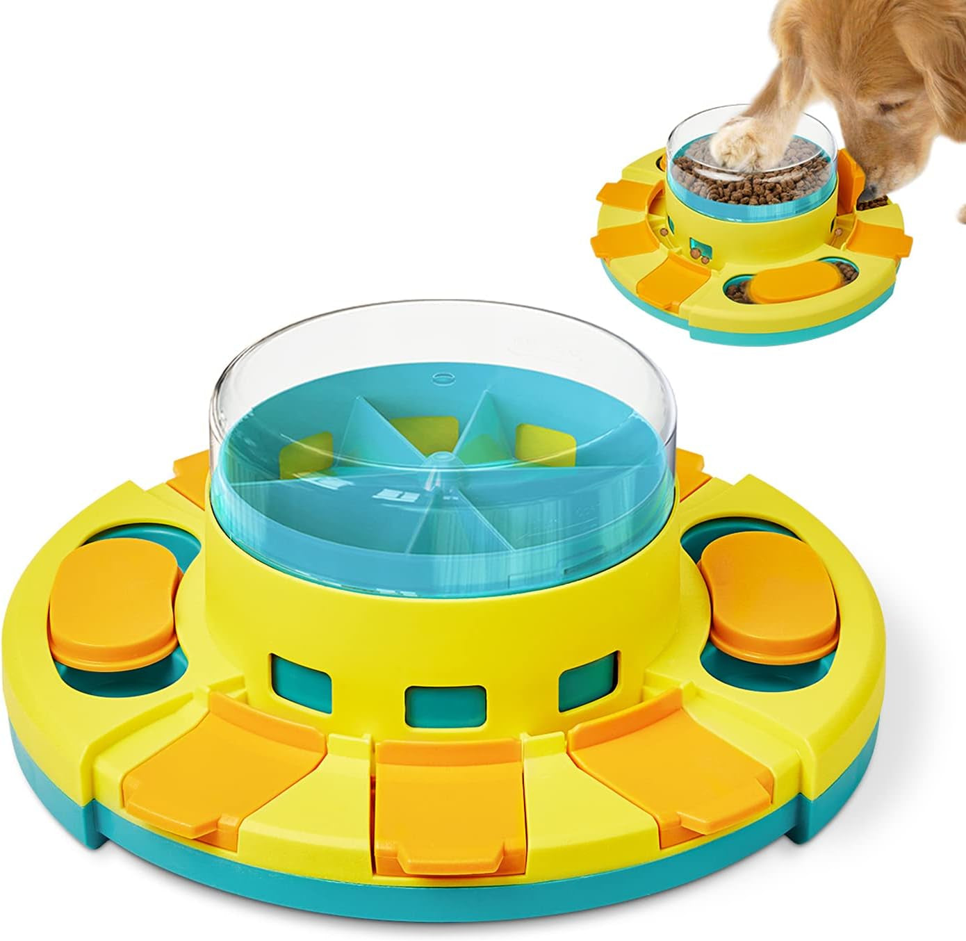 potaroma-dog-puzzle-toy-2-levels-slow-feeder-pup-food-treat-feeding-dispenser-for-iq-training-and-entertainment-for-all-breeds-4-2-inch-height-pup-iq-training-and-entertainment-for-all-breeds-4-2-inch-height
