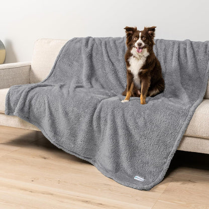 Petami Fluffy Waterproof Dog Blanket for Couch and Bed, Reversible Sherpa Pet Throw, Pee Proof Furniture Protector Sofa Cover, Washable Cat Blanket for Small Medium Dogs and Cats (Pink Blush, 24X32)18