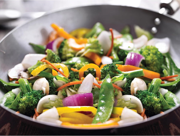 Carbon Steel Mini Wok, 8-Inch, Flat Bottom Chinese Stir Fry Pan with Rubberwood Handle for Single-Serve Stir Fry, Fried Rice, Noodles, and Asian Cooking6