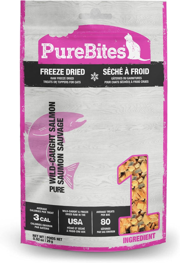 Purebites Freeze Dried Salmon Cat Treats 57G | 1 Ingredient | Made in USA (Packaging May Vary)9