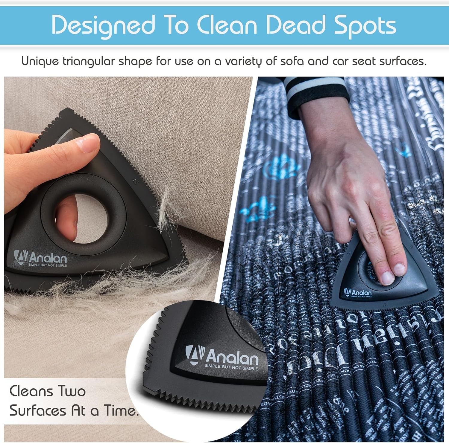 analan-mini-pet-hair-remover-for-car-detailing-dog-hair-tool-brushblack-deep-cleaning-reusable-rubber-gentle-on-fabrics-triangle-design-for-car-interiors-couch-rugs-carpet-mats-furniture