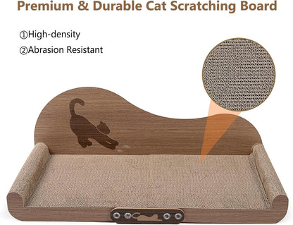 NATUYA Cat Scratcher Cardboard Lounge Bed, 24 Inch Large Cats Scratching Board Couch, Durable Cat Scartch Pad for Indoor Cats5