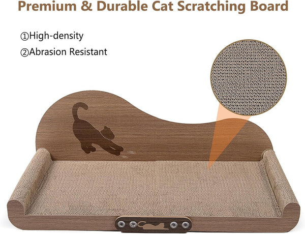 NATUYA Cat Scratcher Cardboard Lounge Bed, 24 Inch Large Cats Scratching Board Couch, Durable Cat Scartch Pad for Indoor Cats5
