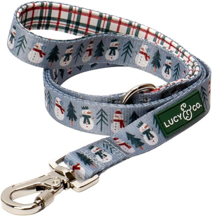 Lucy & Co. Cheery Cherries - Designer Dog Leash for Small to Large Dogs - Padded Handle for Comfort - Large, Red Gingham Cherries - 5 Foot18