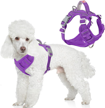 BARKBAY Dog Harness No Pull with ID Tag Pocket - Heavy Duty, Reflective, Easy Control for Large Dogs(Blue,L)43