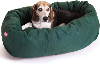 Majestic Pet 40 Inch Bagel Calming Dog Bed Washable – Cozy Soft round Dog Bed with Spine Support for Dogs to Rest Their Head - Fluffy Donut Dog Bed 40X29X9 (Inch) - round Pet Bed Large – Blue13