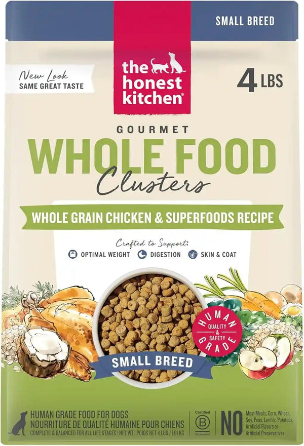 The Honest Kitchen Whole Food Clusters Small Breed Whole Grain Chicken Dry Dog Food, 4 Lb Bag1