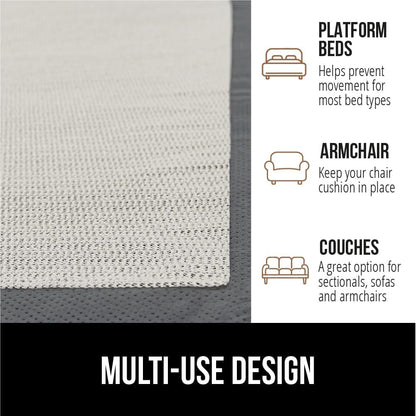 GORILLA GRIP Non Slip Mattress Gripper, 54X72 Queen, Prevents Mattresses from Sliding on Box Spring for Secure Fit, Pads Grip Cushions and Help Reduce Slipping, Breathable Design, Easy Trim Pad, Gray5
