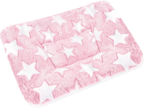 Small Animal Bed Mat, Soft & Warm, Suitable for Guinea Pig, Hamster, Rabbit, Rat and Bearded Dragon (X-Large(13.3''X9.4''), Star Grey)16