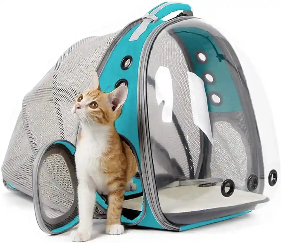 expandable-pink-cat-backpack-carrier-fit-up-to-12-lbs-space-capsule-clear-bubble-window-pet-carrier-backpack-for-kitten-bunny-rabbit-and-small-puppy