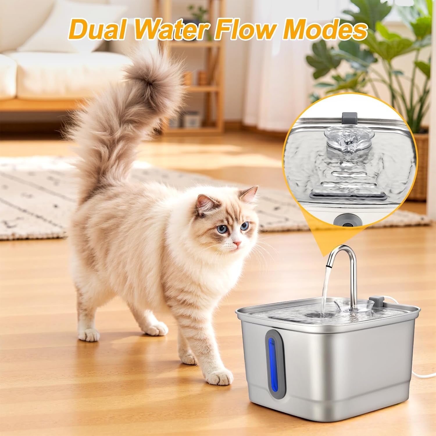 seirmep-stainless-steel-cat-water-fountain-101oz-3l-automatic-pet-water-fountain-dog-water-fountain-with-replacement-filters-for-cats-small-dogs-8-filters-and-8-sponges