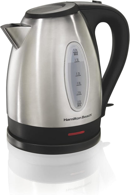 2-In-1 Countertop Oven and Long Slot Toaster, Stainless Steel & Electric Tea Kettle, Water Boiler & Heater, 1.7 Liter, Cordless Serving, 1500 Watts for Fast Boiling, Stainless Steel4