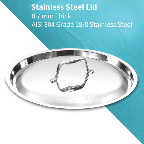 Pro 2.5 Litre Deep-Fry Pan, Triply Stainless Steel Kadhai with Stainless Steel Handles and Stainless Steel Lid, Silver (PSK25S)9