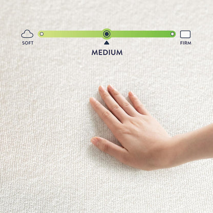 Full Mattress 6 Inch Bed-In-A-Box, Green Tea Memory Foam White5