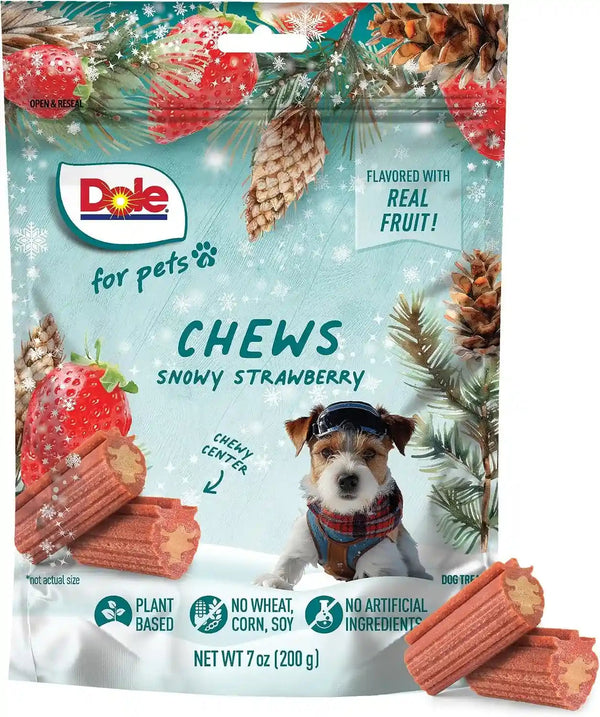 Dole for Pets Freshly Fetched Dog Chews with Banana and Pumpkin Flavor, No Wheat Corn Soy Artificial Flavors Colors or Preservatives, Chewy Center Firm Texture, 7.5 Oz11
