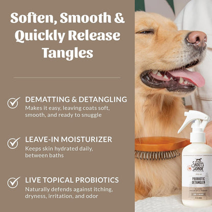 SKOUT'S HONOR Probiotic Dog Detangler Spray - Dog of The. Woods, 8 Oz | Hydrating and Conditioning with Avocado Oil, 97% Natural, Microbiome-Friendly, Paraben and Sulfate-Free3