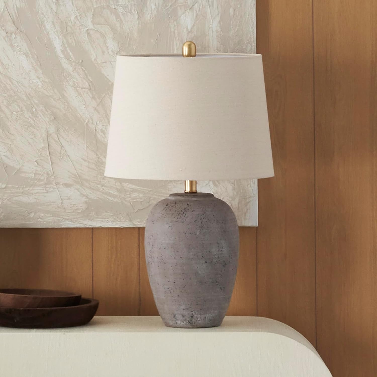 home-23-greyish-brown-earth-tone-rustic-farmhouse-ceramic-table-lamp-for-bedroom-living-room-dining-office-with-beige-linen-shade