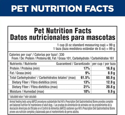 Hill'S Prescription Diet Gastrointestinal Biome Dry Dog Food, Veterinary Diet, 27.5 Lb Bag | #1 Veterinarian Recommended, Chicken Recipe, 27.5 Lb. Bag13