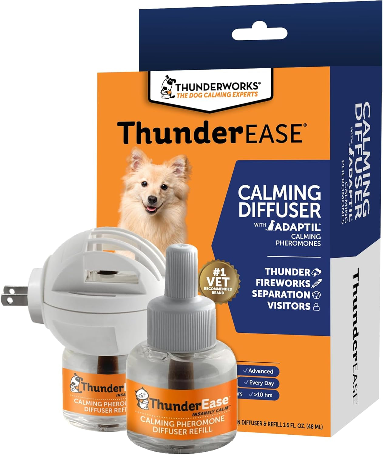 thunderease-dog-calming-pheromone-diffuser-kit-powered-by-adaptil-vet-recommended-to-relieve-separation-anxiety-stress-barking-chewing-and-fear-of-fireworks-thunderstorms-30-day-supply-vet-recommended-powered-by-adaptil-helps-separation-anxiety-stress-barking-chewing-fear-of-fireworks-thunderstorms